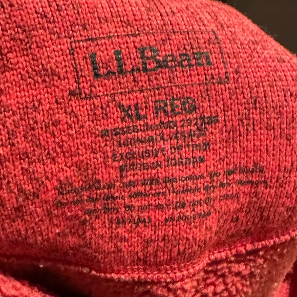 L.L. Bean Women’s Sweater Fleece Sweatshirt Red/pinkQuarter Snap Button - Picture 3 of 3